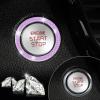 imageLivTee 2 PCS Crystal Rhinestone Car Engine Start Stop Decoration Ring Bling Car Interior Accessories for Women Push to Start Button Cover Sticker Automotive Decals WhiteDouble Purple