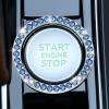 imageLivTee 2 PCS Crystal Rhinestone Car Engine Start Stop Decoration Ring Bling Car Interior Accessories for Women Push to Start Button Cover Sticker Automotive Decals WhiteBlue