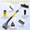 imageLivTee 32quot Extendable Ice Scraper ampamp Snow Brush for Car Windshield 360 Rotating Snow Removal Tool for Cars Trucks ampamp SUVs Automotive Winter Essentials ampamp Car Accessories for Men YellowYellow