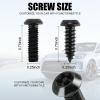 imageLivTee Anti Theft License Plate Screws Set for Securing Frames and Covers License Plate Bolts M6 14quot Tamper Proof Screws Caps Cover for Front Rear Frame Holder Mounting Black4PCSATBlack