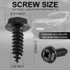 imageLivTee Anti Theft License Plate Screws Set for Securing Frames and Covers License Plate Bolts M6 14quot Tamper Proof Screws Caps Cover for Front Rear Frame Holder Mounting Black4PCSCrossBlack