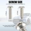 imageLivTee Anti Theft License Plate Screws Set for Securing Frames and Covers License Plate Bolts M6 14quot Tamper Proof Screws Caps Cover for Front Rear Frame Holder Mounting Black4PCSATSilver