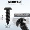 imageLivTee Anti Theft License Plate Screws Set for Securing Frames and Covers License Plate Bolts M6 14quot Tamper Proof Screws Caps Cover for Front Rear Frame Holder Mounting Black4PCSATBlack