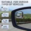 imageLivTee Blind Spot Mirror 2quot Round HD Glass Frameless Convex Accessories with Suction Cup ABS Housing 360 Adjustable WideAngle Rear View Mirror for Cars SUVs and Trucks Pack of 2Black