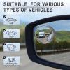 imageLivTee Blind Spot Mirror 2quot Round HD Glass Frameless Convex Accessories with Suction Cup ABS Housing 360 Adjustable WideAngle Rear View Mirror for Cars SUVs and Trucks Pack of 2CupSilver