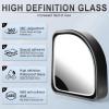 imageLivTee Blind Spot Mirror 2quot Round HD Glass Frameless Convex Accessories with Suction Cup ABS Housing 360 Adjustable WideAngle Rear View Mirror for Cars SUVs and Trucks Pack of 2Black