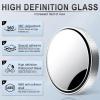 imageLivTee Blind Spot Mirror 2quot Round HD Glass Frameless Convex Accessories with Suction Cup ABS Housing 360 Adjustable WideAngle Rear View Mirror for Cars SUVs and Trucks Pack of 2CupSilver