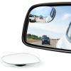 imageLivTee Blind Spot Mirrors HD Glass Frameless Convex Rear View Mirrors Wide Angle Adjustable Stick for Side Mirror Automotive Exterior Accessories for Car SUV ampamp Trucks Pack of 2Rounded Oval