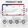 imageLivTee Carbon Fiber License Plate Frames 2 Holes Stainless Steel License Plate Covers 2PCS Car License Plate Holder Slim Design with Gasket Cover for US Cars Automotive Exterior AccessoriesFlag RWB