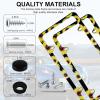 imageLivTee Carbon Fiber License Plate Frames 2 Holes Stainless Steel License Plate Covers 2PCS Car License Plate Holder Slim Design with Gasket Cover for US Cars Automotive Exterior AccessoriesSunflower