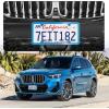 imageLivTee Carbon Fiber License Plate Frames 2 Holes Stainless Steel License Plate Covers 2PCS Car License Plate Holder Slim Design with Gasket Cover for US Cars Automotive Exterior AccessoriesBlue