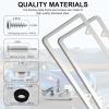 imageLivTee Carbon Fiber License Plate Frames 2 Holes Stainless Steel License Plate Covers 2PCS Car License Plate Holder Slim Design with Gasket Cover for US Cars Automotive Exterior AccessoriesSilver