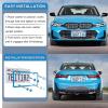 imageLivTee Carbon Fiber License Plate Frames 2 Holes Stainless Steel License Plate Covers 2PCS Car License Plate Holder Slim Design with Gasket Cover for US Cars Automotive Exterior AccessoriesBlue