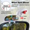 imageLivTee Clip on Blind Spot Mirror HD Glass Frameless Convex Rear View Mirrors Exterior Accessories with Wide Angle Adjustable Stick for Car SUV and Trucks WhiteWhite