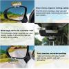 imageLivTee Clip on Blind Spot Mirror HD Glass Frameless Convex Rear View Mirrors Exterior Accessories with Wide Angle Adjustable Stick for Car SUV and Trucks WhiteSilver