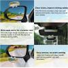 imageLivTee Clip on Blind Spot Mirror HD Glass Frameless Convex Rear View Mirrors Exterior Accessories with Wide Angle Adjustable Stick for Car SUV and Trucks WhiteWhite
