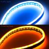 imageLivTee Flexible Waterproof 2Pcs 24 Switchback Led Light Strip Kit Dual Color Replacement for Headlight Decorative Daytime Running Lights and Flowing Turn Signal Lights AmberWhite