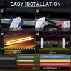 imageLivTee LED Running Board Lights for Trucks 2PCS 70 Inch Waterproof Light Bar with 144 LEDs White Courtesy Light ampamp Sequential Amber Turn Signal Side Marker Light for Pickup SUV Car  IP67 Waterproof