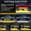 imageLivTee LED Running Board Lights for Trucks 2PCS 70 Inch Waterproof Light Bar with 144 LEDs White Courtesy Light ampamp Sequential Amber Turn Signal Side Marker Light for Pickup SUV Car  IP67 Waterproof