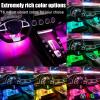 imageLivTee Smart Car Interior Lights RGB LED Accent Lights with App Control Music Mode DIY Mode 2Line Design Charger Included Car Accessories for WomenInterior LightsNew