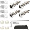 imageLivTee Anti Theft License Plate Screws Set for Securing Frames and Covers License Plate Bolts M6 14quot Tamper Proof Screws Caps Cover for Front Rear Frame Holder Mounting Black4PCSATSilver