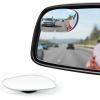 imageLivTee Blind Spot Mirrors HD Glass Frameless Convex Rear View Mirrors Wide Angle Adjustable Stick for Side Mirror Automotive Exterior Accessories for Car SUV ampamp Trucks Pack of 2Rounded Oval