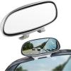 imageLivTee Clip on Blind Spot Mirror HD Glass Frameless Convex Rear View Mirrors Exterior Accessories with Wide Angle Adjustable Stick for Car SUV and Trucks WhiteSilver
