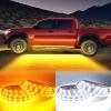 imageLivTee LED Running Board Lights for Trucks 2PCS 70 Inch Waterproof Light Bar with 144 LEDs White Courtesy Light ampamp Sequential Amber Turn Signal Side Marker Light for Pickup SUV Car  IP67 Waterproof