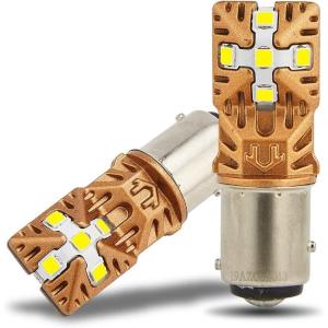 imageLivTee 1157 2057 2357 7528 BAY15D LED Bulbs Super Bright Replacement for Tail Brake LightsBrilliant RedXenon White