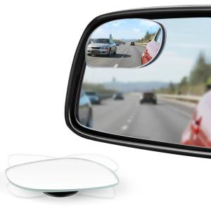 imageLivTee Blind Spot Mirrors HD Glass Frameless Convex Rear View Mirrors Wide Angle Adjustable Stick for Side Mirror Automotive Exterior Accessories for Car SUV ampamp Trucks Pack of 2Rounded Oval