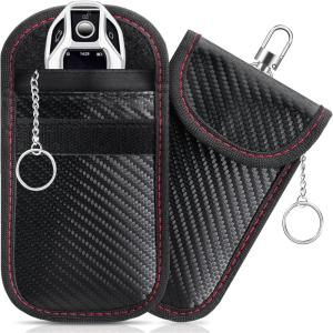 imageLivTee Faraday Key Fob Protector RFID Blocking Faraday Bag for Car Keys 315  512 AntiTheft Signal Blocking Pouch for Key Fob Security 2 Pack