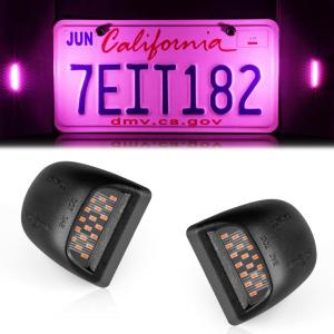 imageLivTee LED License Plate Light Assembly Tag Light Fits Chevy Silverado 1500 2500 3500 19992013 Tahoe Suburban Fits GMC Sierra Yukon XL Fits Cadillac Escalade Car Accessories AmberPurple