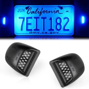 imageLivTee LED License Plate Light Assembly Tag Light Fits Chevy Silverado 1500 2500 3500 19992013 Tahoe Suburban Fits GMC Sierra Yukon XL Fits Cadillac Escalade Car Accessories AmberBlue