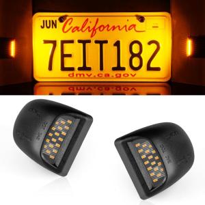 imageLivTee LED License Plate Light Assembly Tag Light Fits Chevy Silverado 1500 2500 3500 19992013 Tahoe Suburban Fits GMC Sierra Yukon XL Fits Cadillac Escalade Car Accessories AmberAmber
