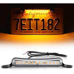 imageLivTee License Plate Light Extremely Bright LED License Plate Lights Assembly for Trailer UTV ATV Truck RV Boat PurpleAmber