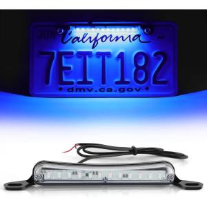 imageLivTee License Plate Light Extremely Bright LED License Plate Lights Assembly for Trailer UTV ATV Truck RV Boat PurpleBlue
