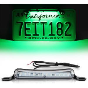 imageLivTee License Plate Light Extremely Bright LED License Plate Lights Assembly for Trailer UTV ATV Truck RV Boat PurpleGreen